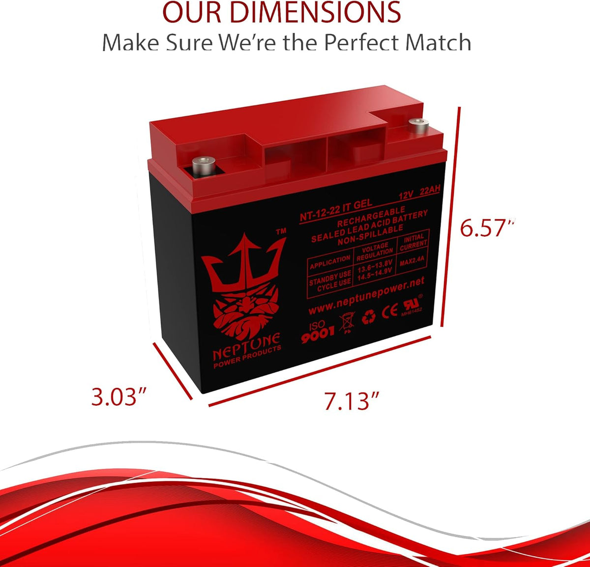12V 22AH Gel Battery M833619
