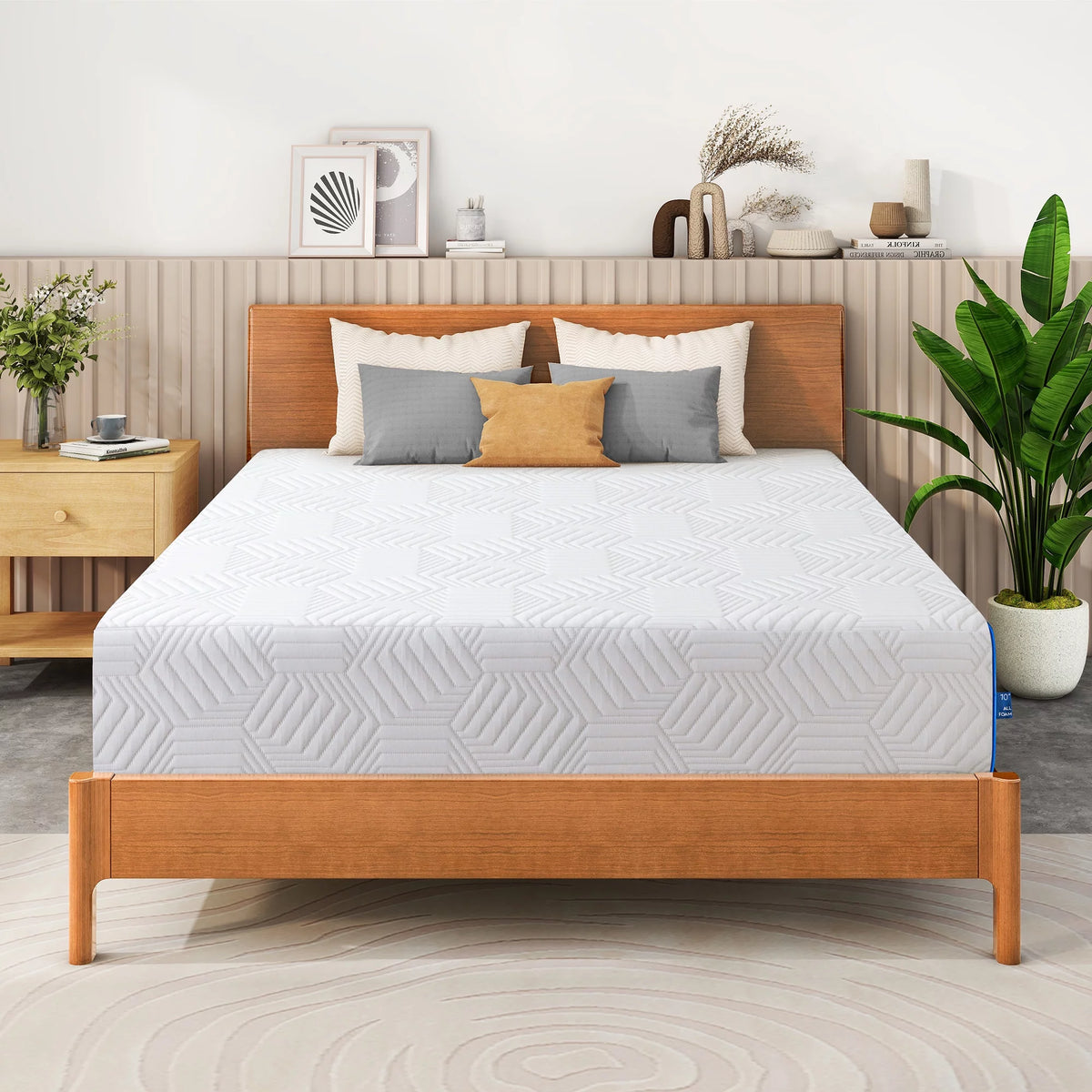 10 Inch Twin Size Green Tea Memory Foam Mattress T674