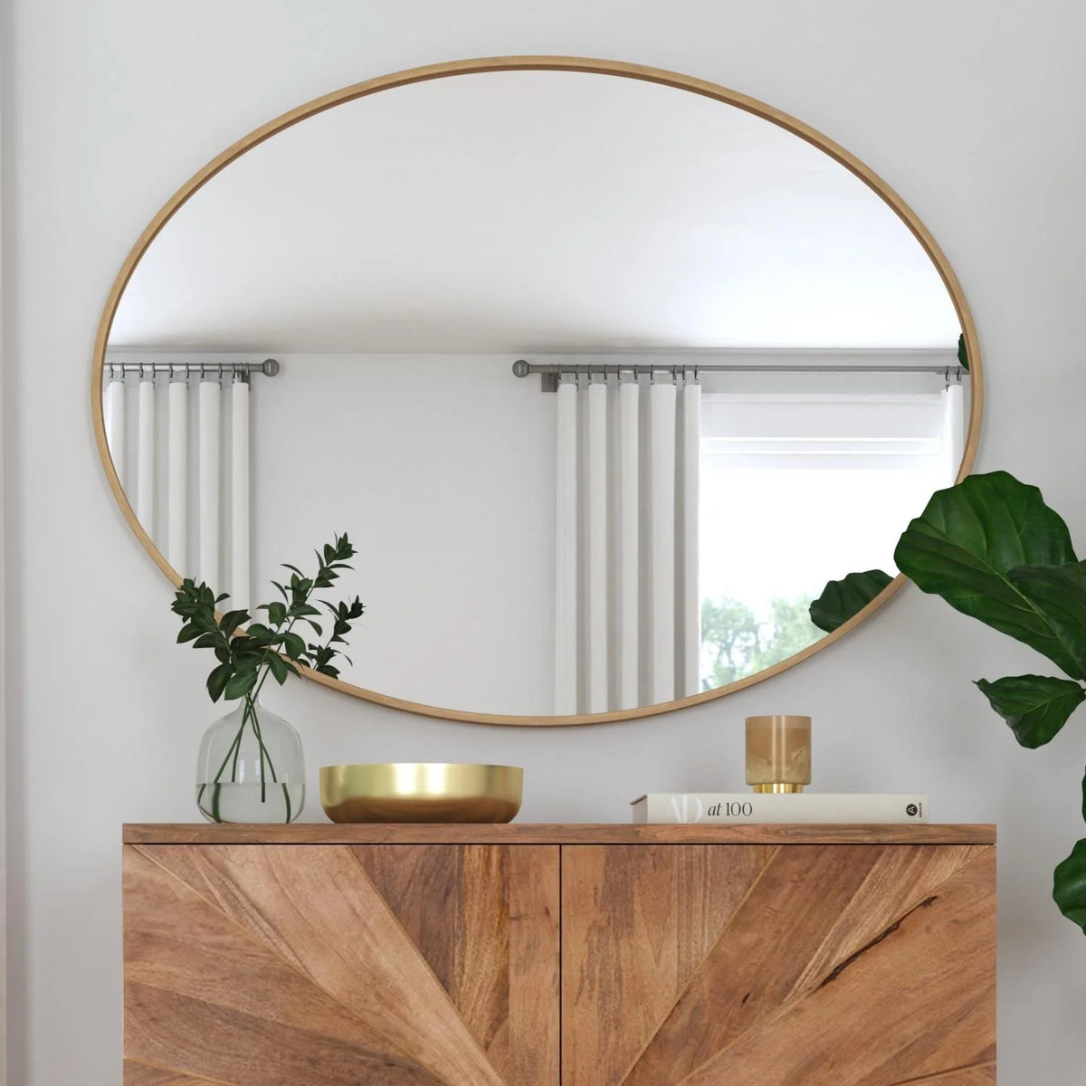 Glam Wall Mirror With Gold Finish E79499