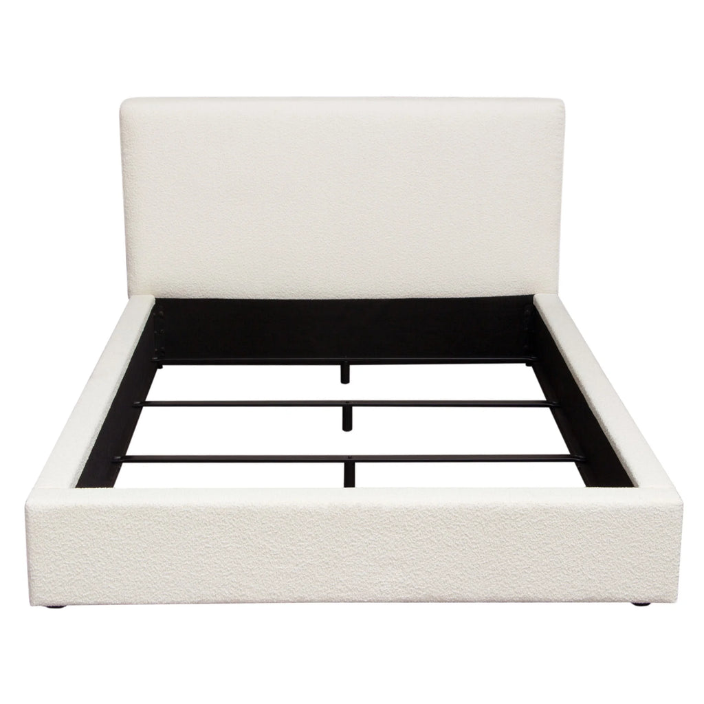 Ivory Boucle Queen Bed O50357