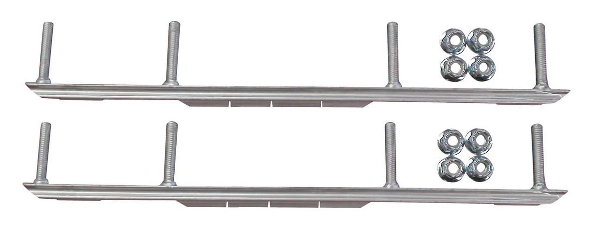 Red XT Snowmobile Skis with 4.5" Shaper Bars Complete Kit D11047