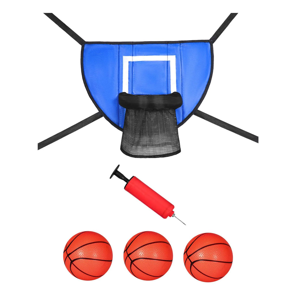 Blue 90x50cm Trampoline Basketball Hoop C64649