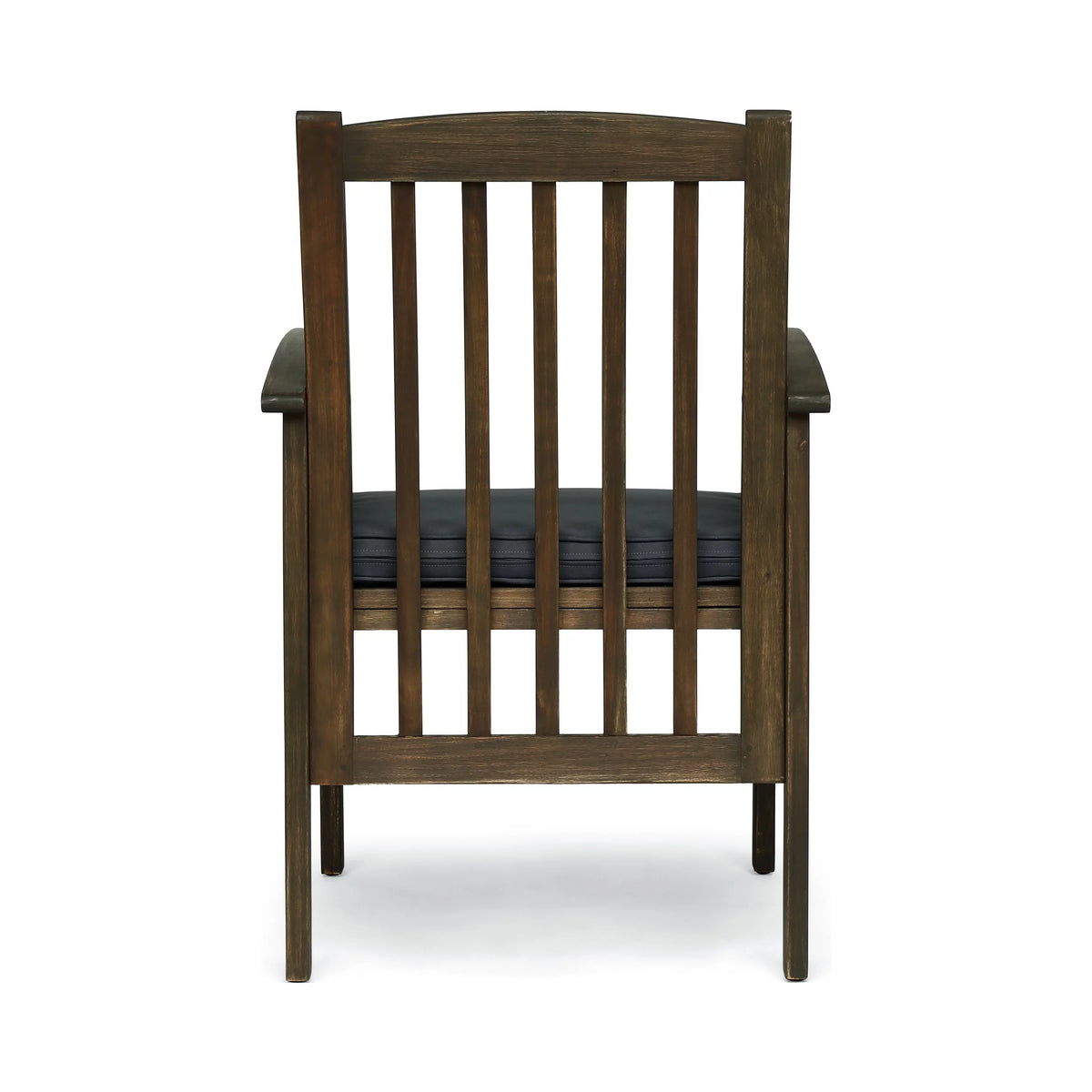 Acacia Wood Outdoor Dining Chairs with Cushion, Set of 2 Q551337