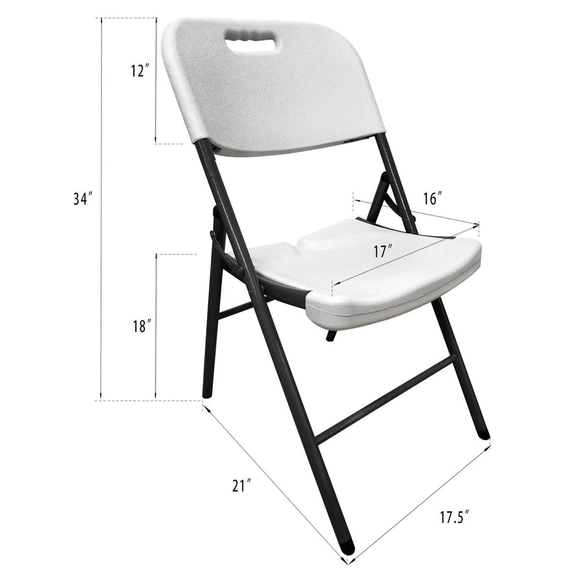 Folding Chairs 4 Pack Plastic Stackable N94022