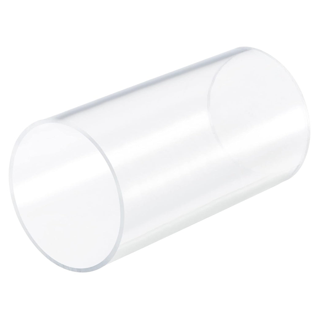 Clear 125mm ID 130mm OD Acrylic Round Tube Pack of 2 W822