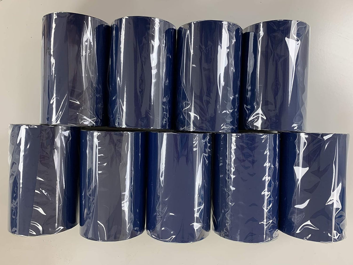 Black Standard Resin-Enhanced Wax Thermal Transfer Printer Ribbon 9-Rolls B690