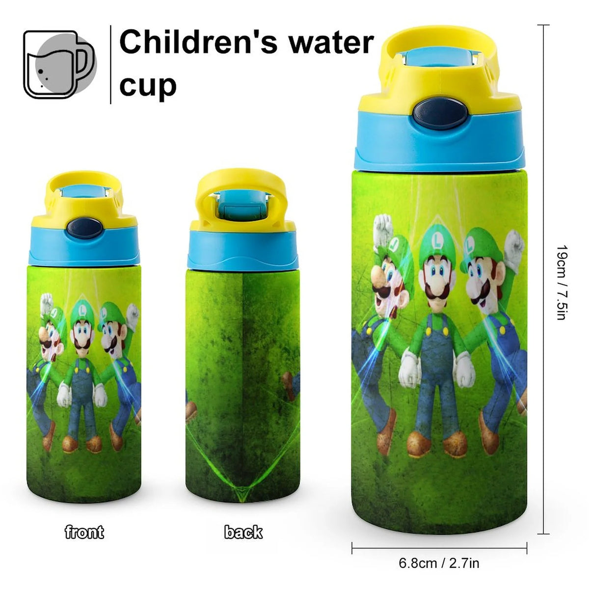 Insulated Stainless Steel Water Bottle with Straw H174384