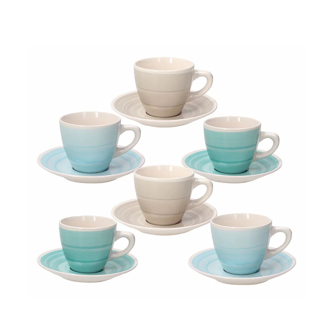 Tea Cups with Saucer Pack 6pcs Z52520