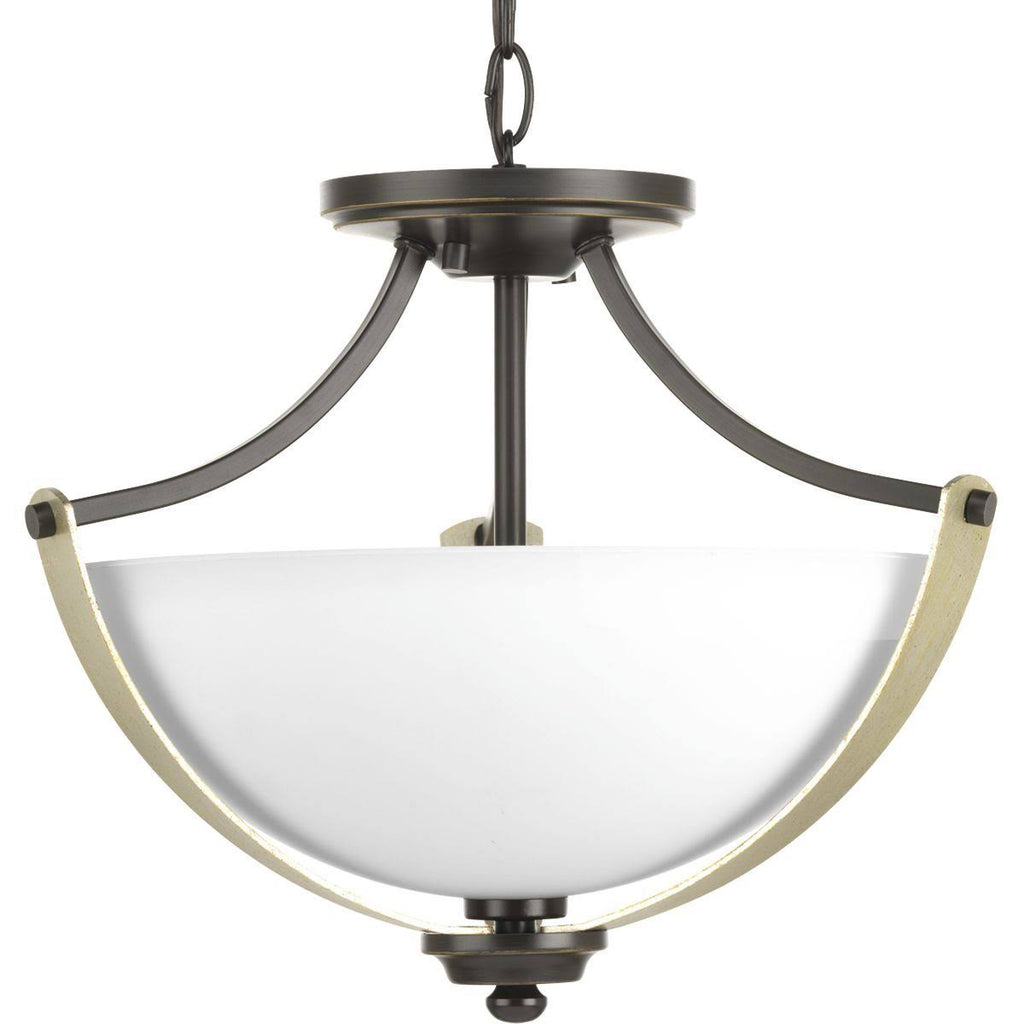 Polished Nickel Two-Light Semi-Flush Convertible M143402