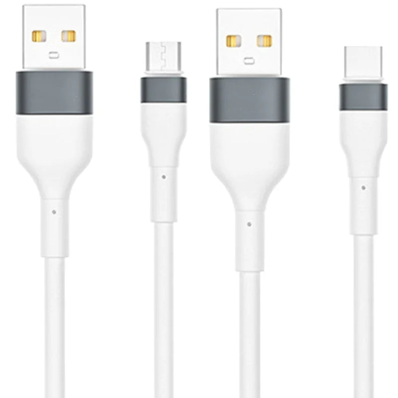 1.2m USB to Type C/Micro USB Data Line, 6A Quick Charging Power Cable L989783