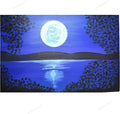 Canvas Wall Art Moon Picture Painting 36x24 Inches F29481