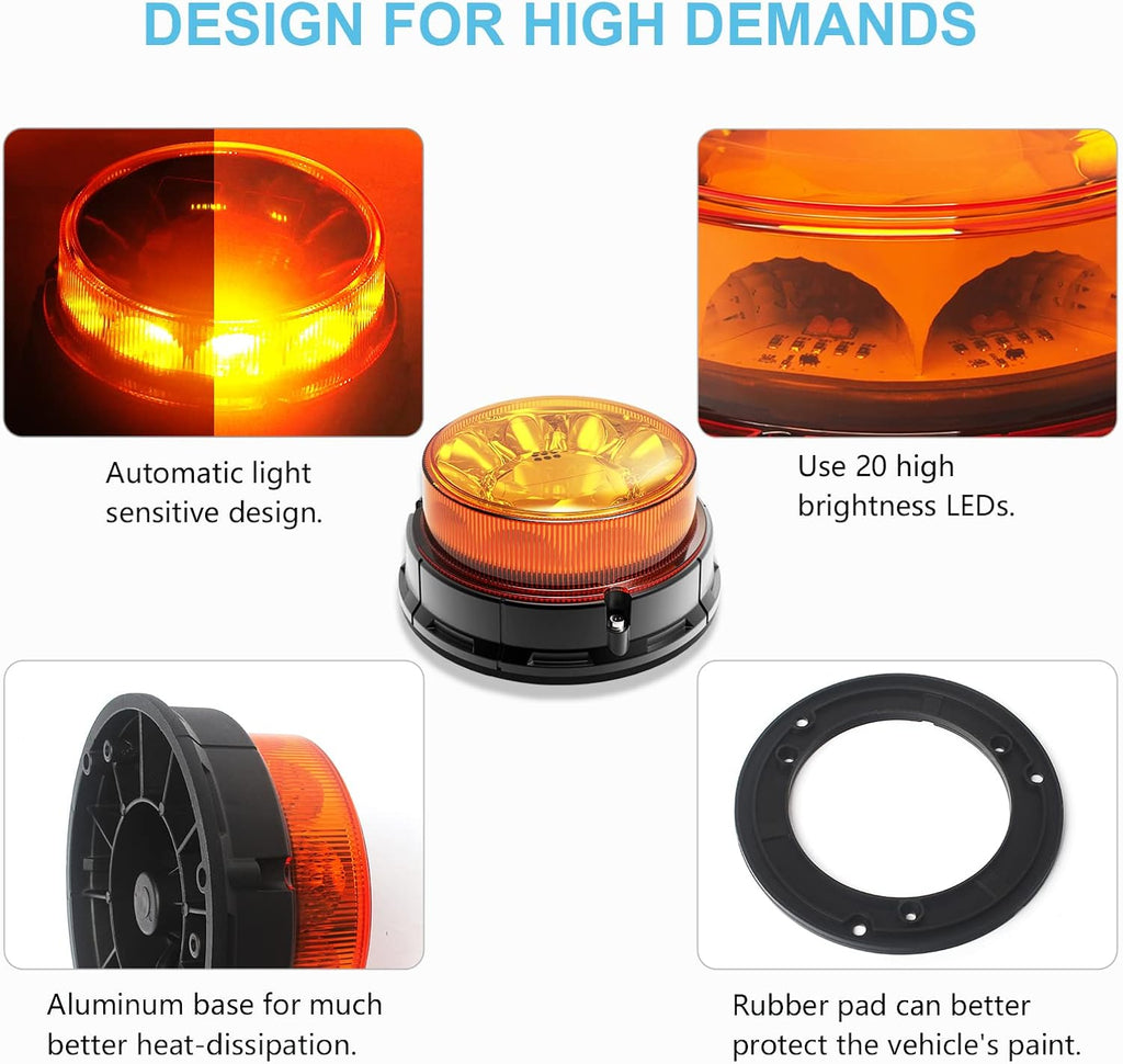 80W Automatic Light-sensitive Warning Strobe Light for Trucks W73844