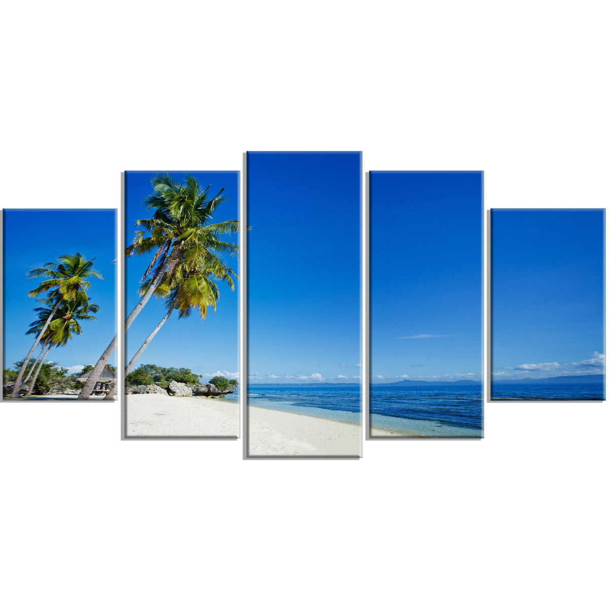 Canvas Artwork Print 60 in. Wide x 28 in. High 5 Equal Panels T45456
