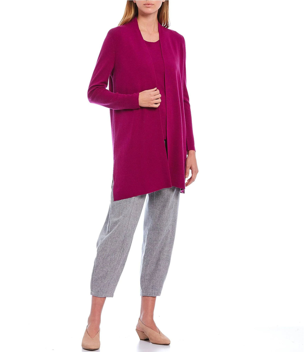 Ultrafine Merino Wool Straight Cardigan W478