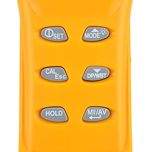Yellow Digital Carbon Dioxide Temperature Humidity NDIR Sensor Tester S826009