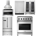 30 Propane Gas Range, Range Hood, Microwave, Refrigerator, Dishwasher, Wine Cooler G659