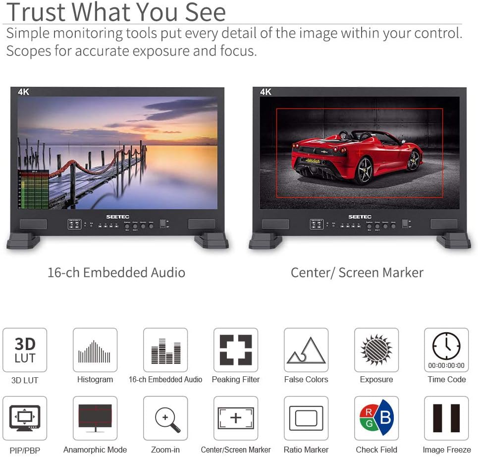 21.5 Inch 3G-SDI 4K HDMI Full HD 1920x1080 Broadcast Studio Monitor E643