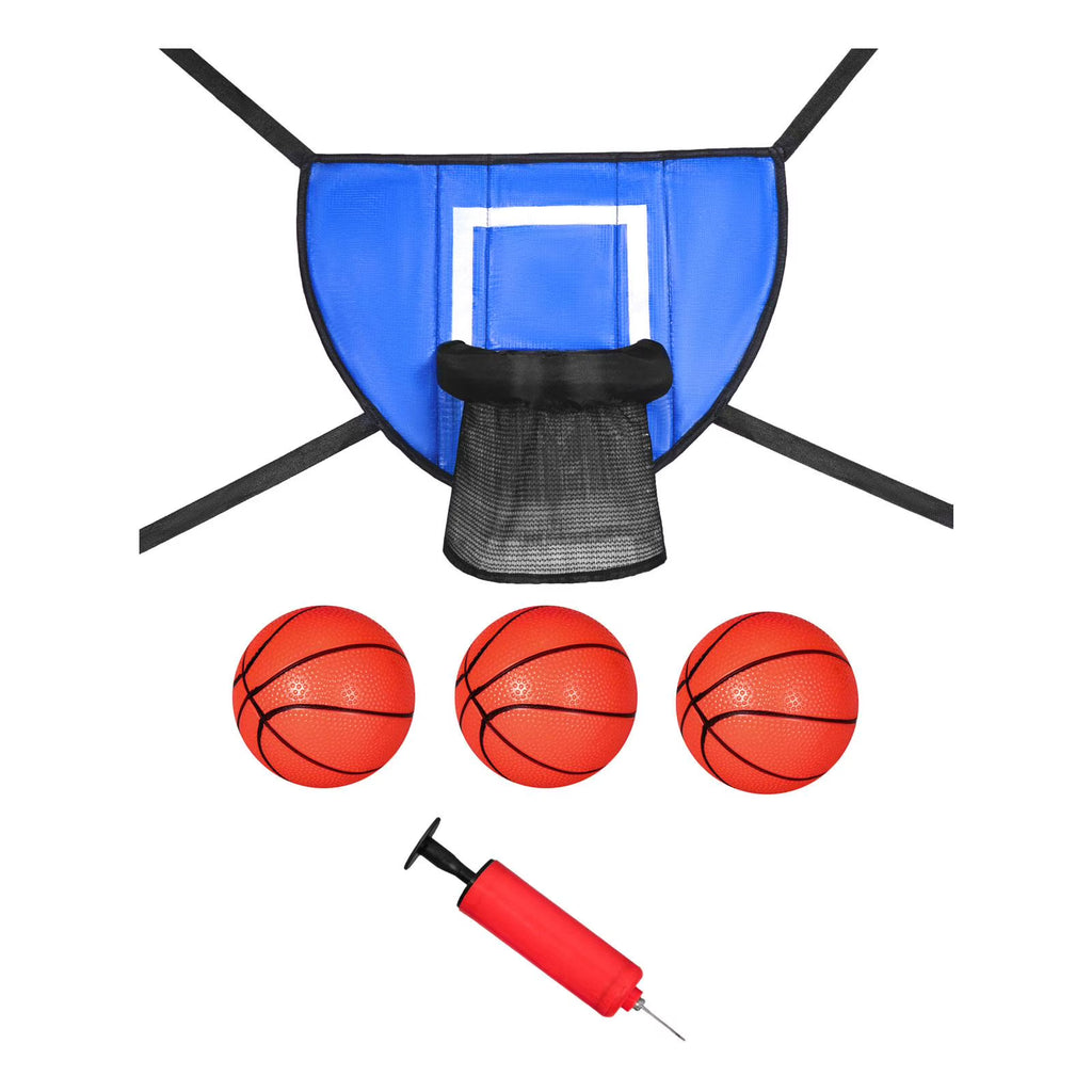Blue 90x50cm Trampoline Basketball Hoop C64649