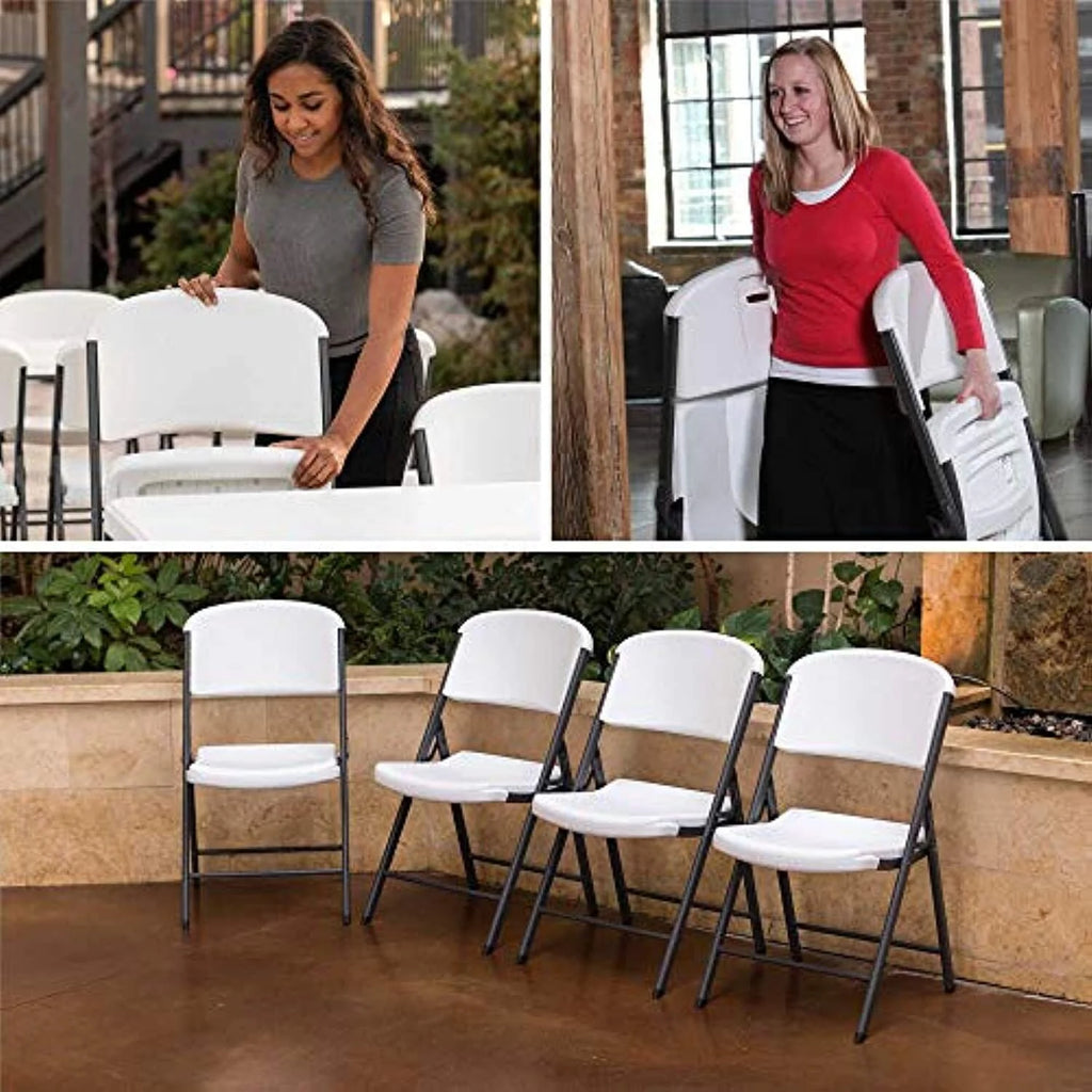 Folding Chairs 4 Pack Plastic Stackable N94022