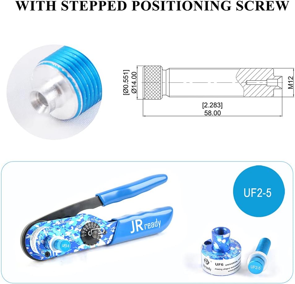 Crimping Tool Kit with 5 Adjustable Positioner for Heavy Duty Connector Y1550