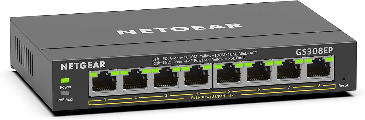 5-Port Gigabit Ethernet Unmanaged PoE Switch with 4 x PoE+ @ 83W E52891