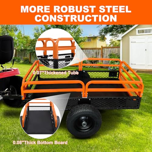 Heavy Duty Steel Utility Garden Cart with Removable Sides D60869