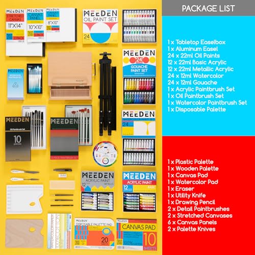 151pcs Art Supplies Painting Set with Easels and Paints R960