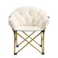 Soft Faux Fur Oversized Folding Saucer Chair P90262