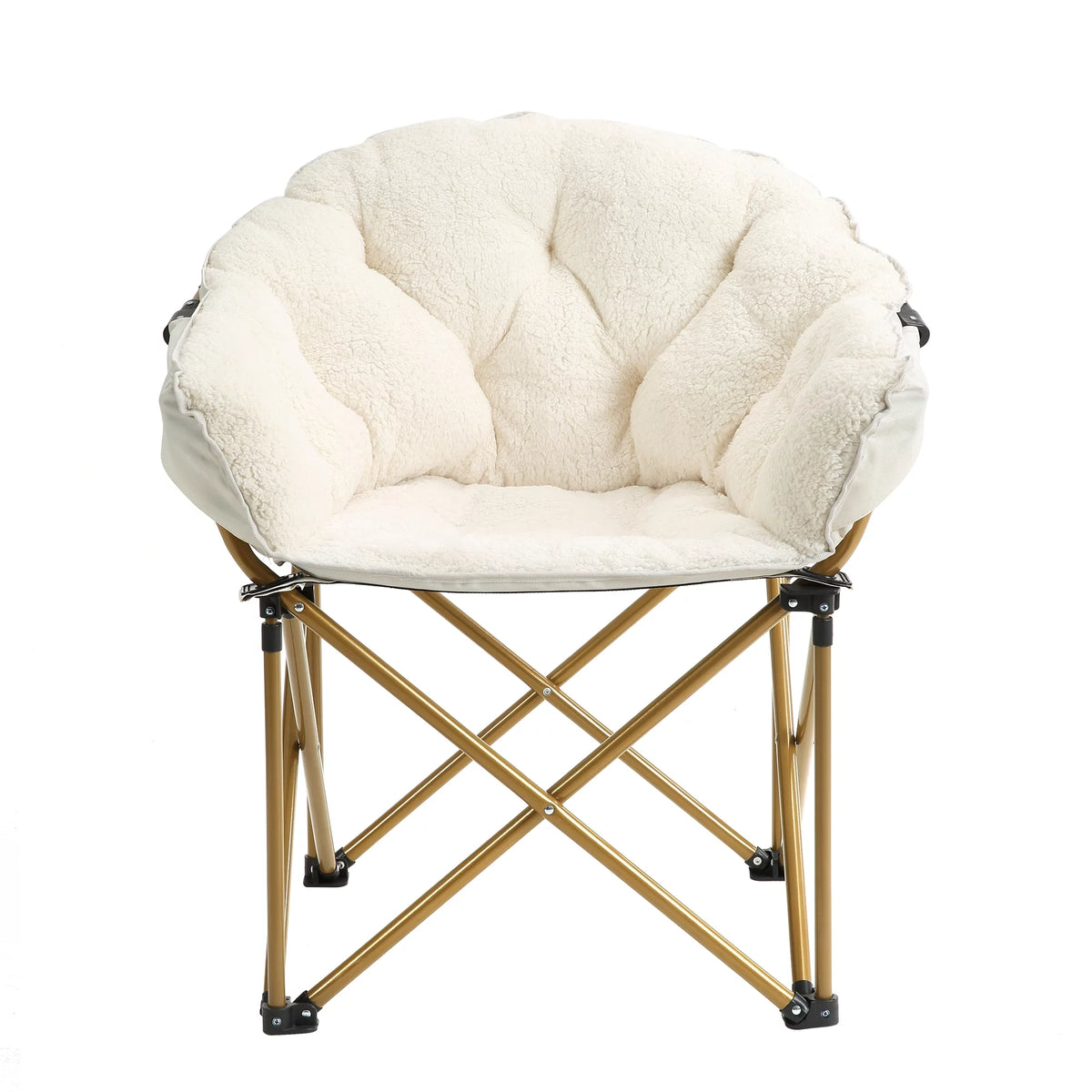 Soft Faux Fur Oversized Folding Saucer Chair P90262