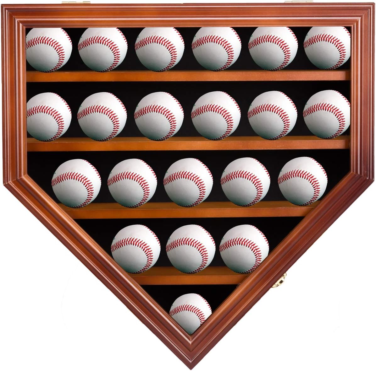 21 Baseball Ball Display Case Cabinet Wall Rack with Lockable M30626