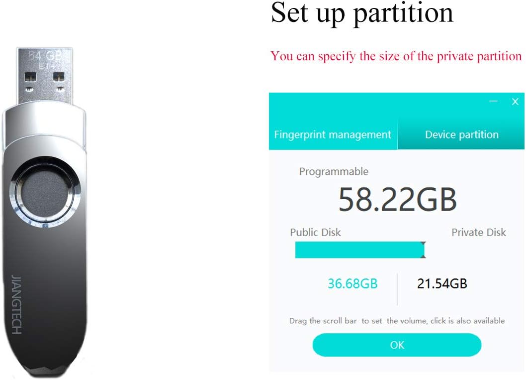 Fingerprint Encrypted USB 3.0 Drive 128GB Pack of 2 H882
