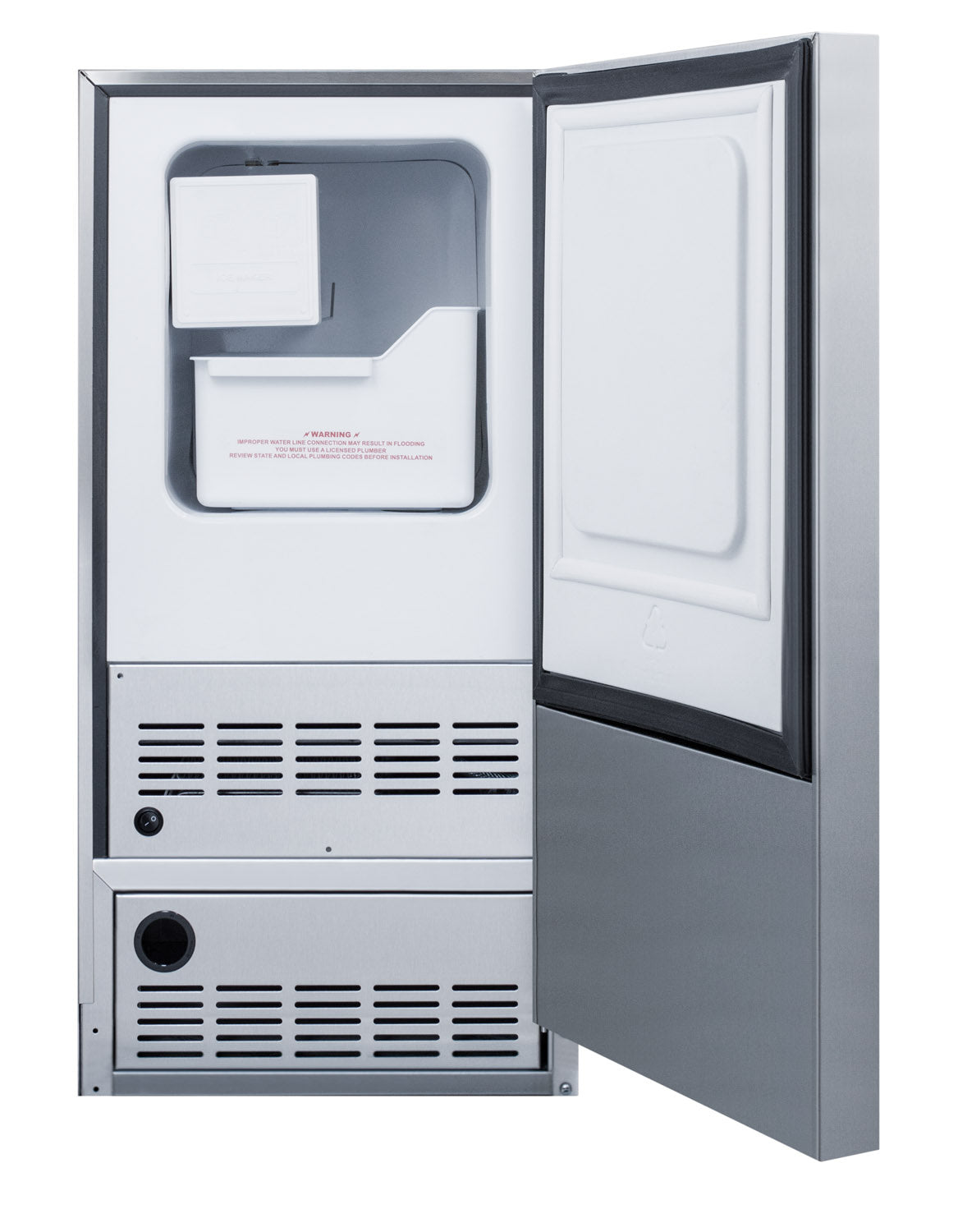 Undercounter ADA Compliant Manual Defrost Icemaker with Stainless Steel Exterior Z664290