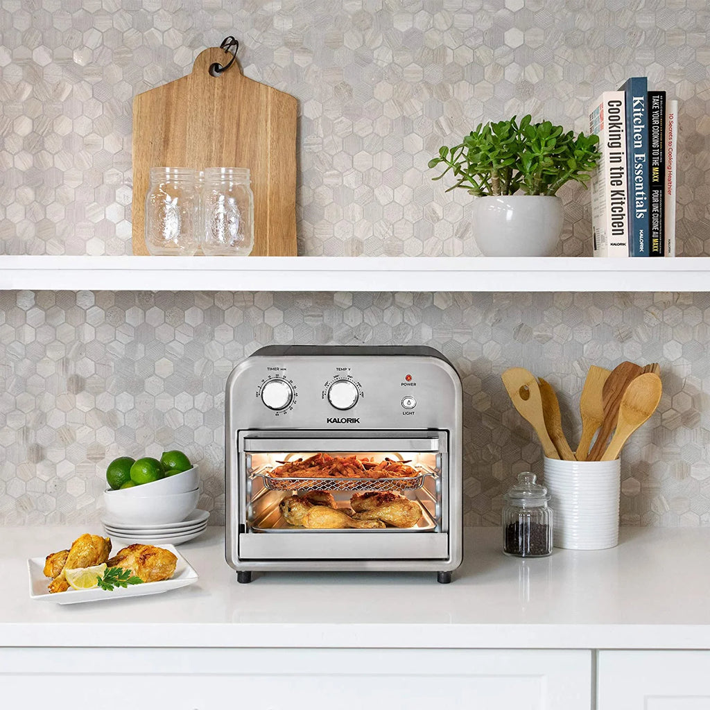 12 Quart Air Fryer Oven Black Stainless Steel H79634