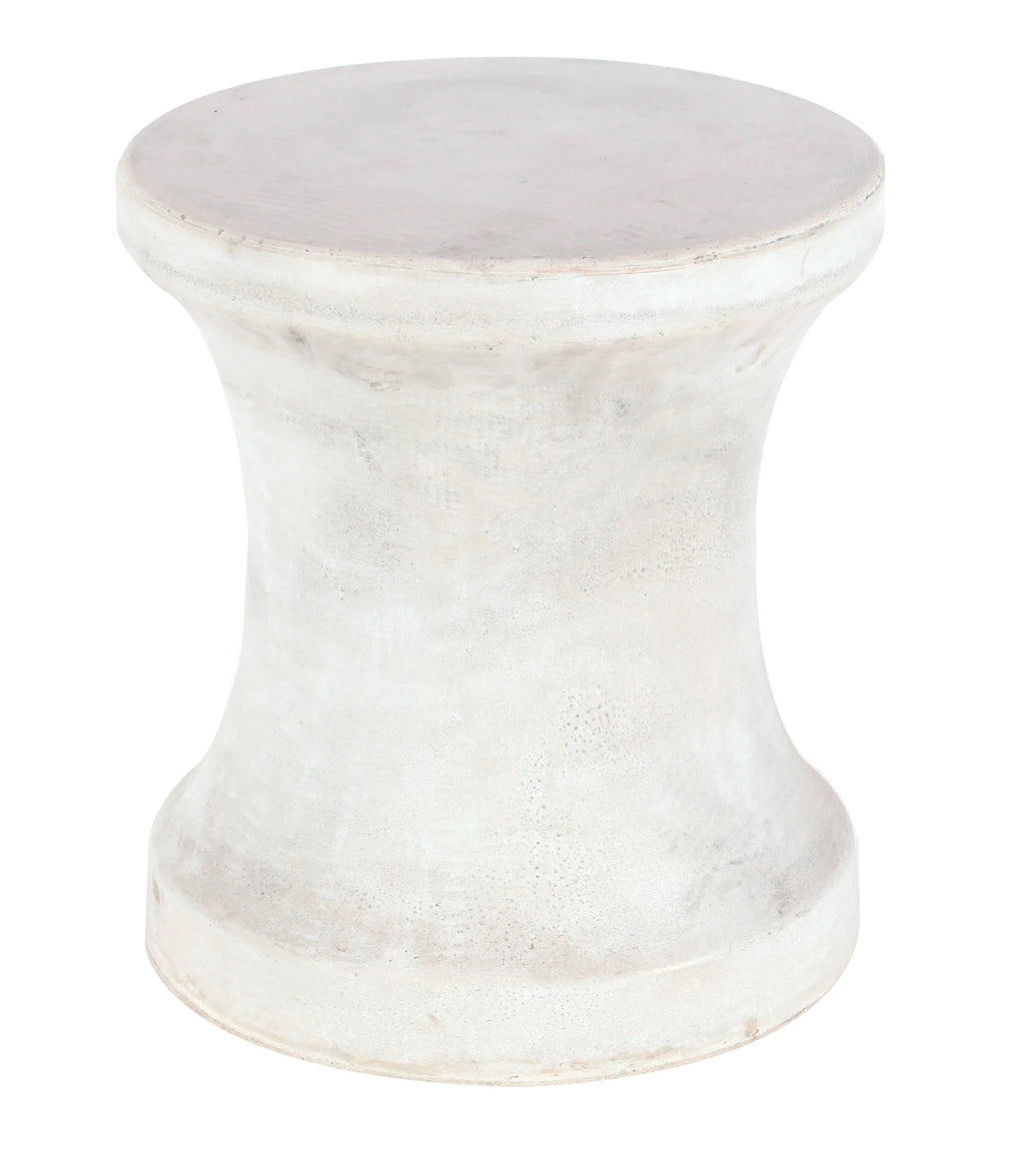 White Fiberclay Outdoor Accent Table O437