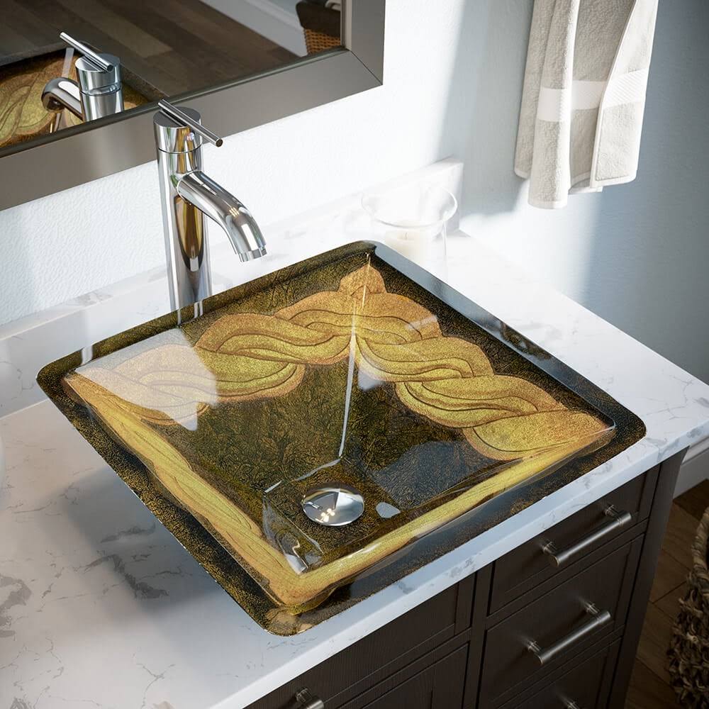 Chrome Vessel Faucet Ensemble W9082