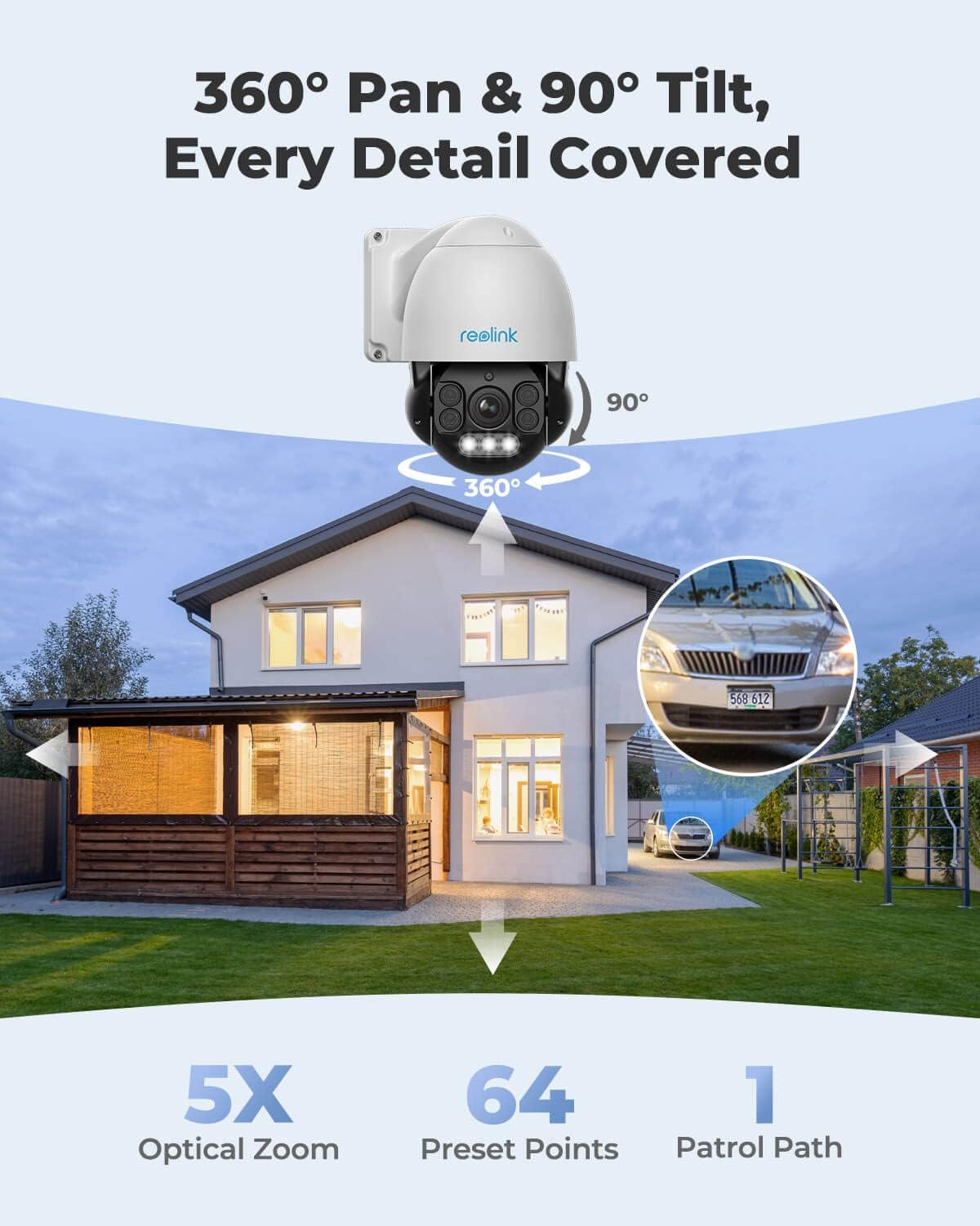 4K PTZ Outdoor PoE Security Camera O30835