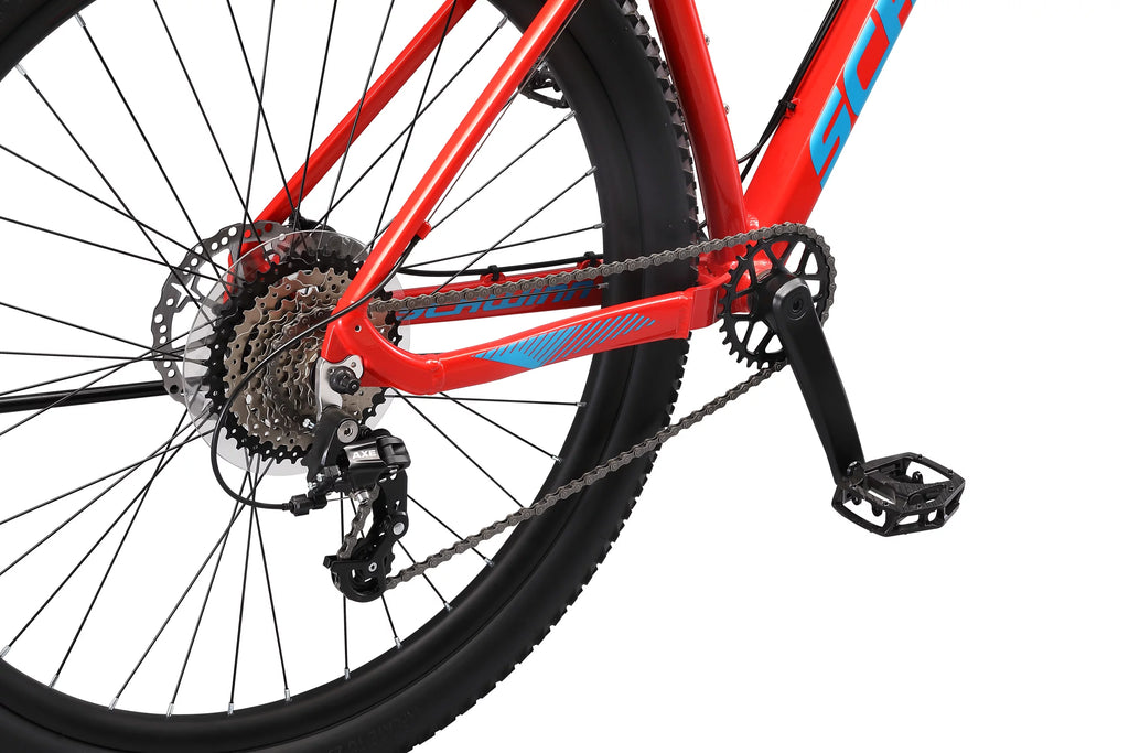 29 inch Mens Mountain Bike, 19 inch Frame Adult Bicycle, Red M237