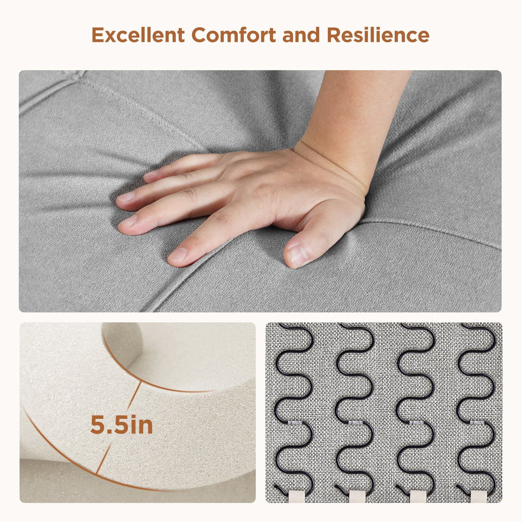 Light Gray Convertible Sofa Bed J958