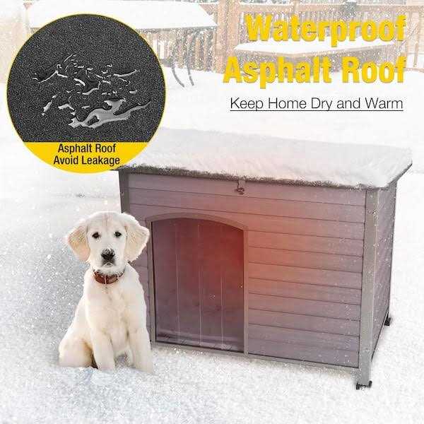 Insulated Outdoor Dog House with Waterproof Roof S256875