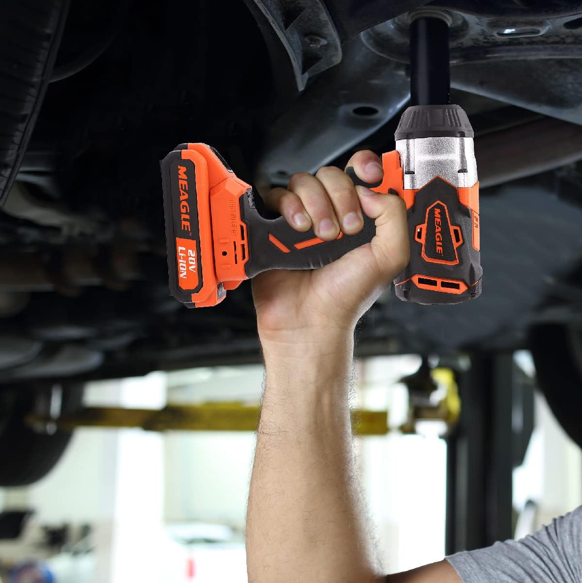 20V Max Brushless Cordless Impact Wrench 4.0 Ah Battery Powered 1/2 inch Square Drive Pack of 2 B3342