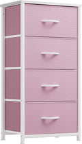 Pink 4 Drawer Fabric Dresser E123018
