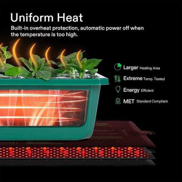 Seedling Heat Mat and Digital Thermostat Combo Set R9638