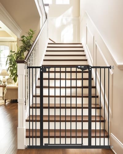 Black Metal Baby Gate 30" Tall X4731