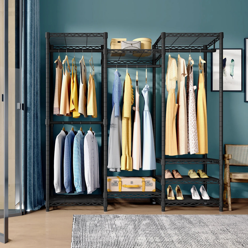 Portable Closet Wardrobe Heavy Duty Metal Clothing Rack H7419