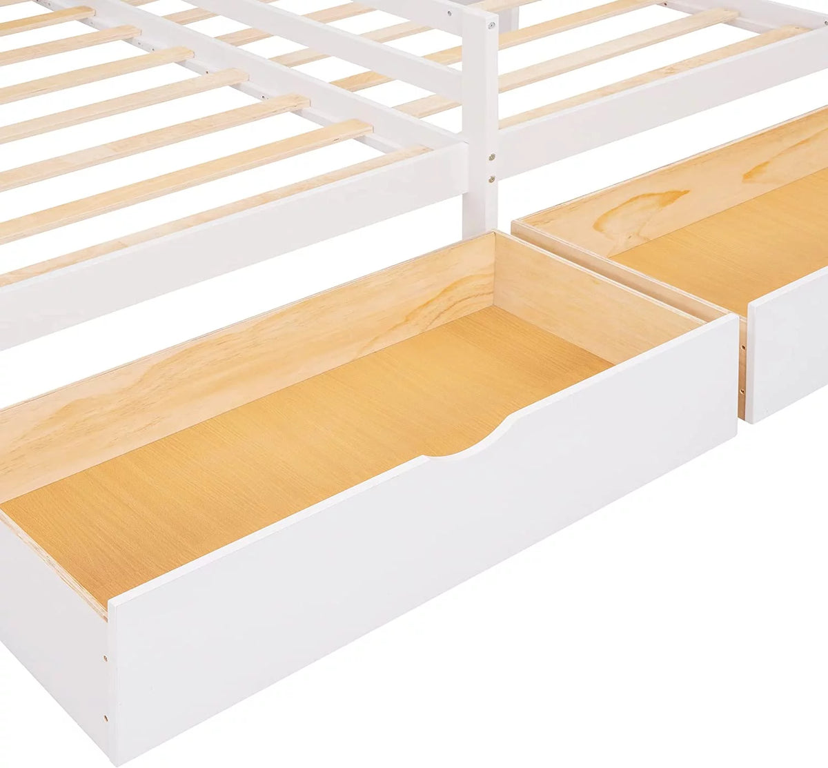 Double Bed Frames with Storage and Rails X599174
