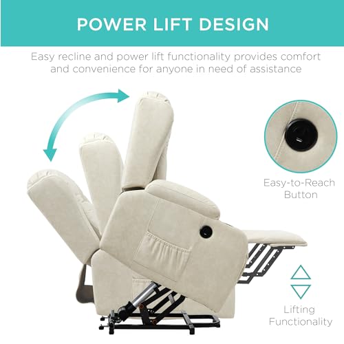 PU Leather Electric Power Lift Recliner Massage Chair with USB Port M928888