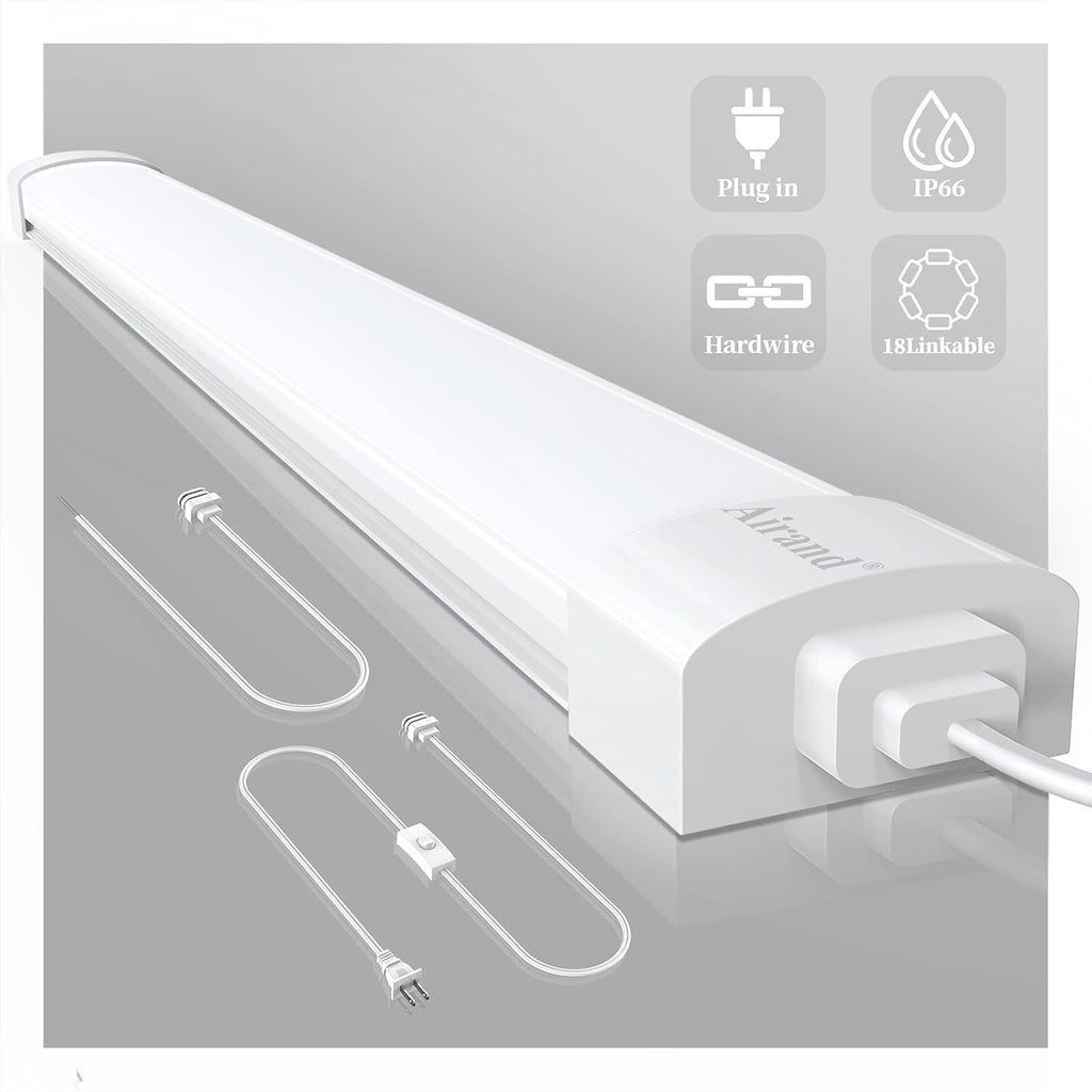 2 Pack 2FT 18W 5000K IP66 Waterproof LED Shop Light X30545