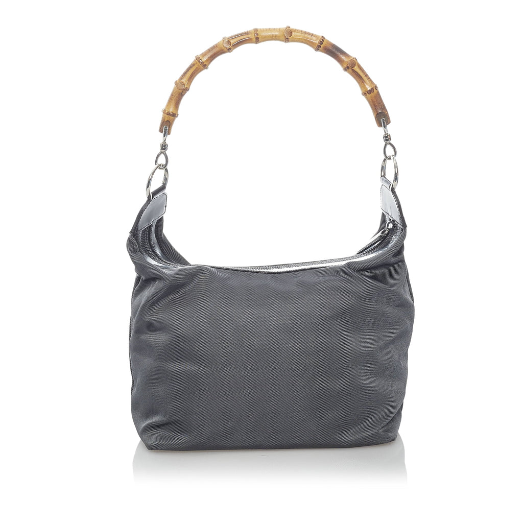Gray Nylon Shoulder Bag J63004