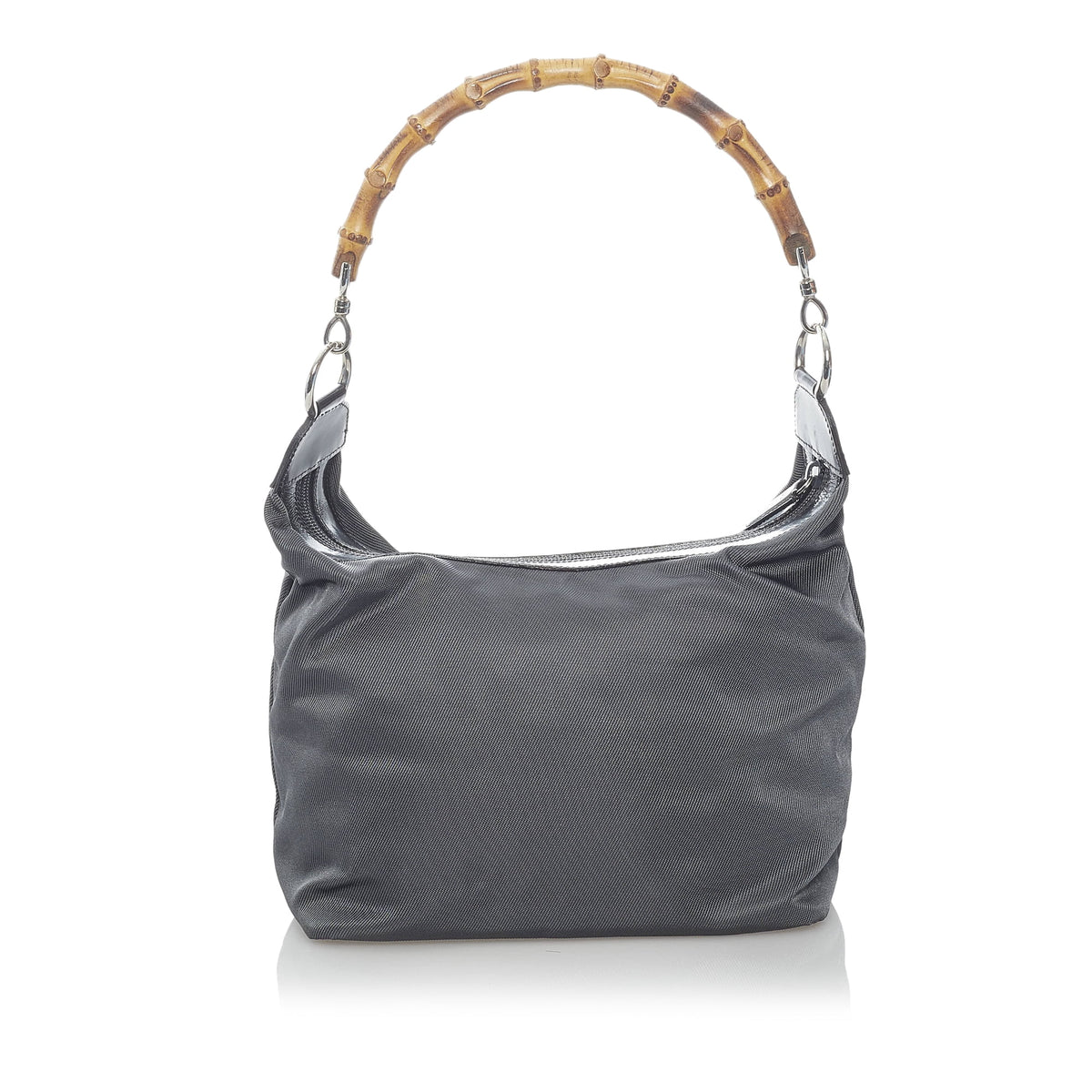 Gray Nylon Shoulder Bag J63004