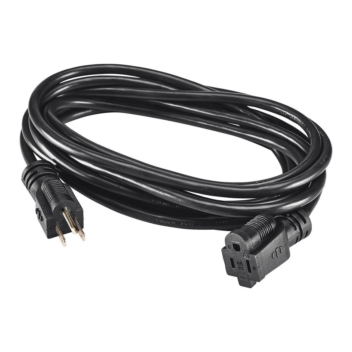 Black 15 ft. Indoor/Outdoor Extension Cord A6825